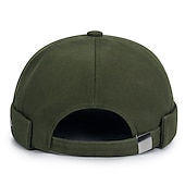 billiga Huvudbonader för herrar-Unisex Mössa Docker Cap Brättelösa hattar Svart Rubinrött Polyester Mode Ledigt Minimalism Utomhus Semester Slät Justerbara Mode
