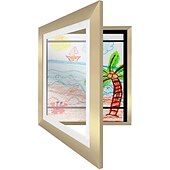 זול אומנויות, אומנות ותפירה-מסגרות יצירות אמנות לילדים ניתנות להחלפה תצוגת תמונות עם פתיחה קדמית, מסגרת יצירות אמנות לילדים ניתנת להחלפה עבור אחסון תמונות לילדים, פרויקטים אומנותיים, ציורי מלאכת יד, עבודות בית ספר