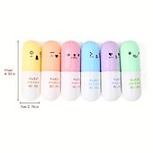 preiswerte Mal-, Zeichen- und Künstlerbedarf-6 Stück/Lot Kapseln Textmarker Vitamin Pille Highlight Marker Farbstifte Zeichnung Spot Liner Schreibwaren Büro Schulbedarf