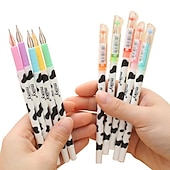 preiswerte Mal-, Zeichen- und Künstlerbedarf-12 Stück/Set bunte, süße, milchige Kawaii-Kuh-Gelstifte für Geschenke im Büro, in der Schule, zu Hause, für Kinder, Freunde und Studenten, für den Schulanfang