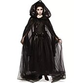 billiga Onda Häxor-häxa Djävul Ghost Bride halloween Cosplay-kostym Festklädsel Maskerad Valborgsmässoafton Kläder Cosplay Vuxna Dam Maskerad Mardi Gras Prestanda Fest Halloween Enkla Halloween kostymer Klä ut