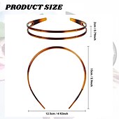 abordables Accesorios para el peinado del cabello-1 diadema de plástico para mujer, antideslizante, de doble fila, con peine de dientes, diadema antideslizante para el pelo, bandas para el pelo con dientes finos, accesorio para el pelo simple y
