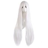 levne Párty paruky-40/100cm měkká rovná dlouhá cosplay paruka Halloween cosplay párty paruky