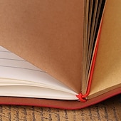 cheap Notebooks &amp; Planners-Classic Retro PU Leather Travel Notebook Personalized Journal Spiral Ring Binder Diary Notepad, Back to School Gift