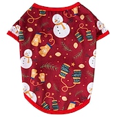 cheap Cooling Vest &amp; Shirt-Dog Cat Shirt / T-Shirt Fashion Party Winter Waterproof Breathable Soft Washable Comfortable Christmas Party Casual Daily Festival Dog Clothing for Bichon Frise Pomeranian Baby Pet Papillon Small