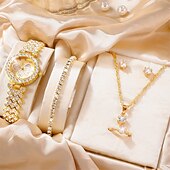 cheap Quartz Watches-Women Quartz Watch Luxury Fashion Bling Rhinestone Chronograph World Time Decoration Stainless Steel Strap Watch