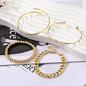 economico Braccialetti-Per donna Bracciale Classico Prezioso Di tendenza Personalizzato Cromo Gioielli braccialetto Oro Per Matrimonio Feste