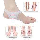 cheap Insoles &amp; Inserts-1Pair Orthopedic Silicone Heel Correctors for Flat Feet, Knock Knees, and Arch Support