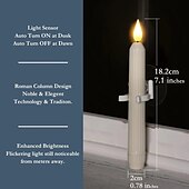 お買い得  ハロウィンの小道具の照明-6個 LEDテーパーキャンドル炎 LED電子キャンドル温かい黄色の光 吸盤付きクリスマスホリデーお正月窓暖炉装飾 ハロウィン用