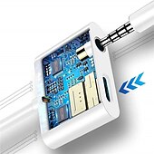 voordelige USB-hubs-adapter &amp; splitter voor iphone hoofdtelefoon 2 in 1 dual interface voor iphone oplader kabel aux audio adapter converter voor iphone 13/12/11/x/xs/xr/8/7 ipad ondersteuning bellen opladen