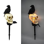 halpa Halloween rekvisiittivalo-1kpl Polun valot ja lyhdyt Aurikoladattava Vedenkestävä Lämmin valkoinen 1 LED-helmet