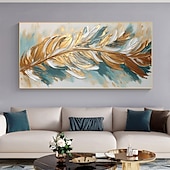 cheap Still Life Paintings-Handmade Oil Painting Canvas Wall Art Decor Original Feather Painting for Home Decor With Stretched Frame/Without Inner Frame Painting