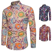 economico Cime-Retrò Vintage Anni &#039;70 Camicia Disco Floreale Paisley Per uomo Casual Quotidiano Parata dell&#039;Orgoglio Mese dell&#039;orgoglio Adulti Top Tutte le stagioni