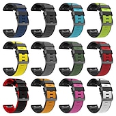 זול רצועות שעונים של Garmin-צפו בנד ל גרמין Fenix 7 7X 6 6X Pro Epix Pro 47mm 51mm Instinct 2X Approach S70 47mm S62 S60 Forerunner 955 945 Epix Marq Descent Quatix 22mm 26mm סיליקוןריצה תַחֲלִיף רצועה 22mm 26mm