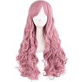 cheap Party Wigs-Wavy Blonde Ponytail Wig for Jean Cosplay Game Princess Golden Anime Hair Wigs with Pigtails Bangs Halloween Wigs