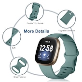 economico Cinturini per orologi Fitbit-4 pezzi Cinturino intelligente Compatibile con Fitbit Versa 4 Sense 2 Versa 3 Sense Silicone Orologio intelligente Cinghia Regolabili Donne Uomini Cinturino sportivo Sostituzione Polsino