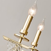 economico Modello a candelabro-moderno lampadario in cristallo trasparente regolabile 6/8 luci cristallo montaggio a filo appeso a soffitto lampada a sospensione classico apparecchio di illuminazione in stile candela e12/e14 per
