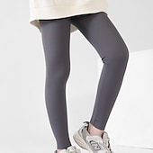 abordables Pantalones-Niños Chica Polainas Color sólido Activo Entrenamiento 7-13 años Primavera Negro Blanco Rosa