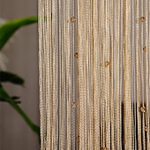 billige Macrame &amp; String gardiner-strenggardin døråpning gardindusker perlegardin, boho macrame skyvedørsgardin bryllup billedvev dekorasjon, romdeler for pergola uteplass
