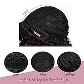 abordables Perruques Synthétiques Sans Bonnet-perruques bouclées pour les femmes noires - perruque de cheveux afro afro-américains synthétiques noirs naturels avec une frange