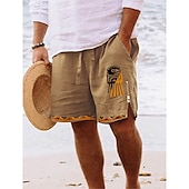 baratos Feriado-Homens Estampas Abstratas Bermuda de Surf Shorts de Natação Calção Justo de Natação Cintura Média Vintage Estilo Étnico Retro Vintage Casual Diário Feriado Zíper Bolsos Cintura elástica Designer Roupa