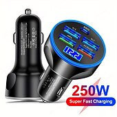 abordables Chargeurs de voiture-250w pd chargeur de voiture usb charge rapide type c adaptateur de téléphone usb dans la voiture pour chargeur rapide de voiture