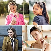 cheap Hair Styling Accessories-6 Pieces Plastic Plain Headbands Teeth Comb Headbands Skinny DIY Hair Bands Headbands for Women Girls (Multi-color, 8 mm)