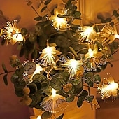 Недорогие Питание от батареек-Элегантные свадебные приемы искусственные цветы декоративные светодиоды украшение DIY волшебный венок из листьев для домашней вечеринки свадебной комнаты внутреннего и внешнего декора