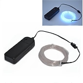 Χαμηλού Κόστους Πρωτότυπα-1m/2m/3m/5m led el wire φώτα σκηνής λαμπερή λωρίδα φωτός εύκαμπτη νέον για πάρτι Χριστουγέννων