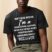 abordables T-shirt graphique pour hommes-Homme Lettre Impressions Graphiques T-shirt T-shirt graphique Coton Manche Courte Graphique Chemise Noir Blanche bleu marine T-shirt confortable Extérieur Rue Vêtements de créateurs de mode