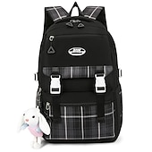 levne Bookbags-školní batoh bookbag kreslená mřížka pro studenty chlapce dívky multifunkční voděodolná velkokapacitní oxfordská tkanina školní taška batoh brašna 21,19 palce, dárek do školy
