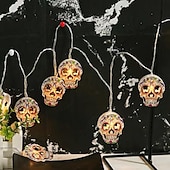 economico Luci di Halloween-Stringa Luminosa Di Halloween Teschi Dimmerabile Impermeabile Jack-o-lantern Luci Di Decorazione Per Feste Di Halloween 6m 40leds