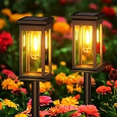 preiswerte Bodenlichter-Solar-Wegeleuchten, wasserdichte IP65-Solar-Gartenleuchten mit automatischem Ein- und Ausschalten für Gehwege, Höfe und Landschaftsdekoration