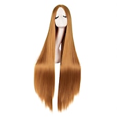 levne Párty paruky-40/100cm měkká rovná dlouhá cosplay paruka Halloween cosplay párty paruky