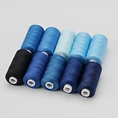 abordables coser y tejer y ganchillo-10 carretes kits de hilos de coser 400 yardas/carrete de hilo de poliéster acolchado 402 surtido de hilos para coser a máquina bordado a mano