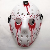 preiswerte Masken-Jason Vorhees Jason Voorhees Maske Haloween Figuren Erwachsene Herren Damen Grusel Gruseliges Kostüm Halloween Karneval Einfaches Karnevalskostüm