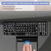 levne Klávesnice-bezdrátová dobíjecí BT klávesnice s touchpadem &amp; numerická klávesnice ideální pro telefon &amp; tableta