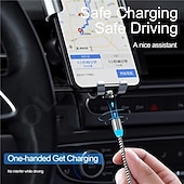 cheap Cell Phone Cables-2023 magnetic USB cable LED magnetic charging cable suitable for iPhone micro USB C type fast charging magnet charger mobile phone cable