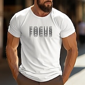 billiga Mäns grafiska t -shirt-Herr 3D Print Bokstav Grafiska tryck T-shirt Grafiska utslagsplatser 100 % bomull Kortärmad Grafisk Skjorta Svart Vit Vin Bekväm t-shirt Utomhus Gata Modedesignerkläder