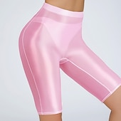 billiga poledancekläder-activewear poledance shorts ren färg splitsning kvinnors träning dagligen bär hög polyester