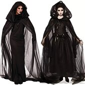 billiga Onda Häxor-häxa Djävul Ghost Bride halloween Cosplay-kostym Festklädsel Maskerad Valborgsmässoafton Kläder Cosplay Vuxna Dam Maskerad Mardi Gras Prestanda Fest Halloween Enkla Halloween kostymer Klä ut