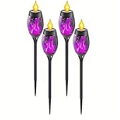 billige Halloween utendørs-solenergi utendørs flimrende flamme lys, halloween jul solar fakkel sti lys vanntett lampe landskap dekorasjon belysning dekorere for utendørs hage sti camping griller