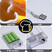 お買い得  ネオンLEDライト-オクトーバーフェストビール型 LED ネオンサイン USB バッテリー駆動ネオンライトスイッチ付き寝室結婚式誕生日パーティーゲームルーム家の壁の装飾