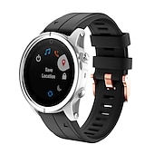 Недорогие Ремешки для часов Garmin-Ремешок для часов для Garmin Fenix 7S Pro 6S 5S Plus Epix Pro 42mm Approach S70 42mm Instinct 2S Descent Mk2S D2 Delta S 20mm силиконовый Замена Ремень 20mm Регулируется Пряжка из нержавеющей стали