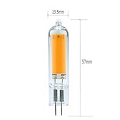 baratos Luzes LED de Dois Pinos-6pcs 3.5w luzes led bi-pin 300 lm g9/g4 t 1 contas led cob branco quente/branco regulável 220-240 v