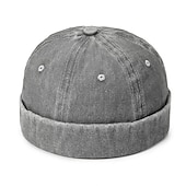 levne Pánské klobouky-Unisex Docker Cap Klobouky bez okraje Černá Fialová Bavlna Vyprané Cestování Plážový styl Venkovní Dovolená Bez vzoru Nastavitelná Módní