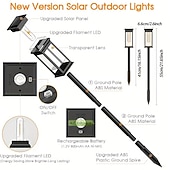 preiswerte Bodenlichter-Solar-Wegeleuchten, wasserdichte IP65-Solar-Gartenleuchten mit automatischem Ein- und Ausschalten für Gehwege, Höfe und Landschaftsdekoration