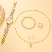 cheap Quartz Watches-Women Quartz Watch Luxury Fashion Bling Rhinestone Chronograph World Time Decoration Stainless Steel Strap Watch