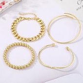 economico Braccialetti-Per donna Bracciale Classico Prezioso Di tendenza Personalizzato Cromo Gioielli braccialetto Oro Per Matrimonio Feste
