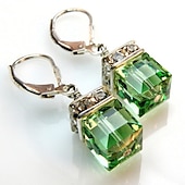 お買い得  イヤリング-女性用 イヤリング クラシック 貴重品 ファッション シンプル イヤリング ジュエリー ホワイト / ルビーレッド / ブルー 用途 結婚式 パーティー 1ペア